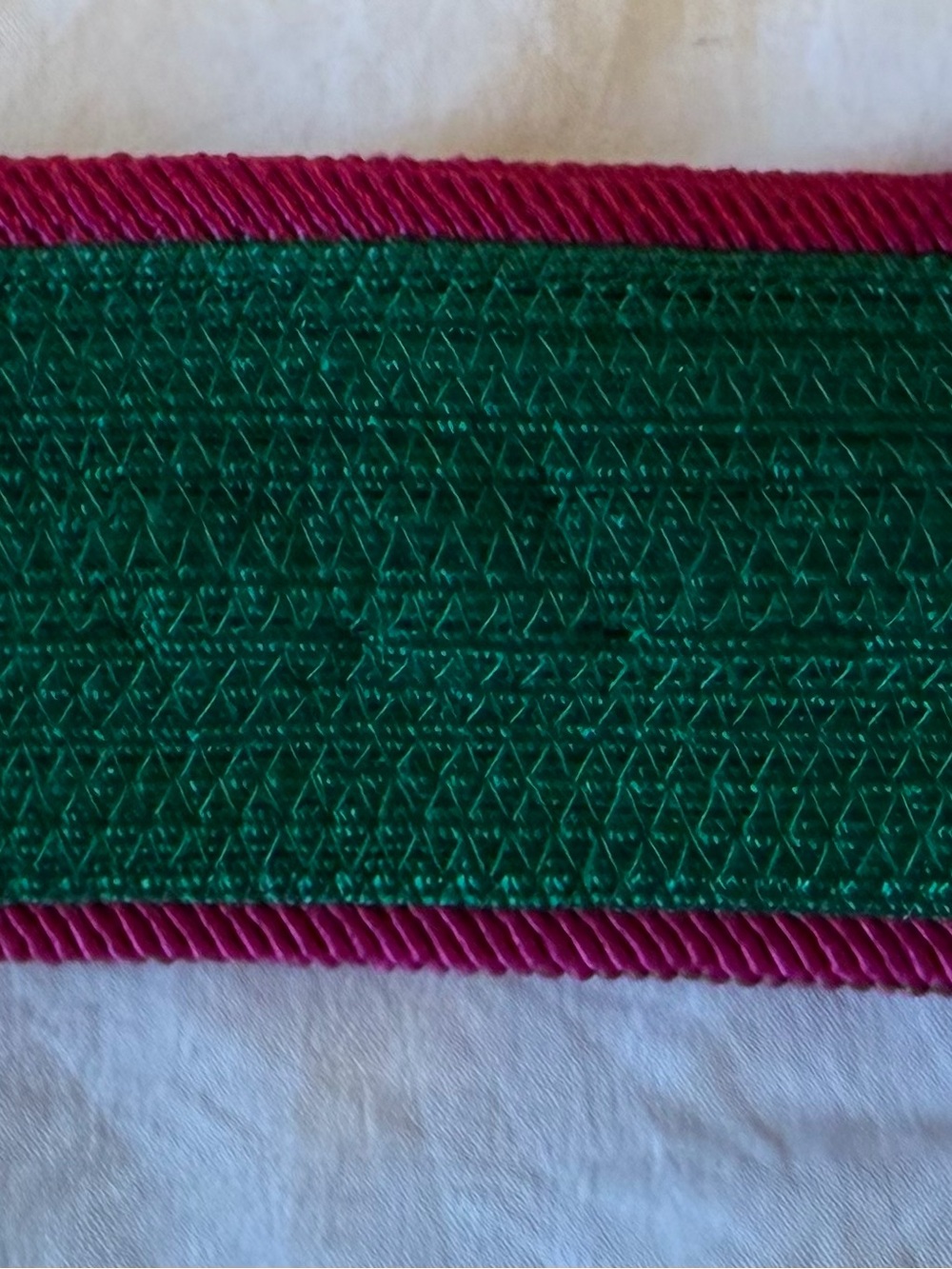 Vintage Fabric Multicolor Belt With Gold Tassels Size Large (L) Length 58” - Picture 16 of 16